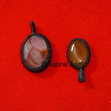 Carnellian Wrap Oval Pendants