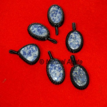 Sodalite Wrap Oval Pendants