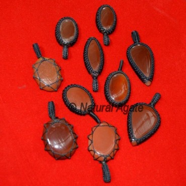 Carnellian Mix Shape Cab Wrap Pendants