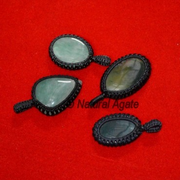 Green Aventurine Wrap Pendants