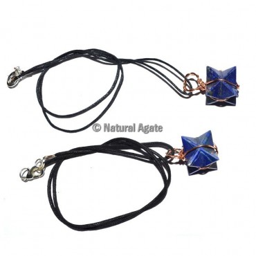 Lapis Lazuli Wrap Merkaba Pendants