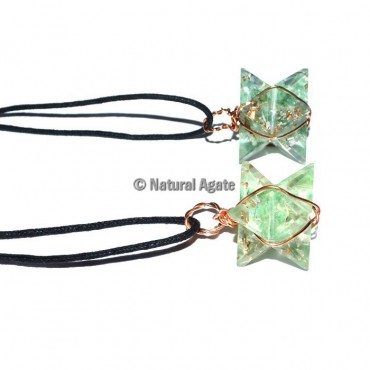 Green Aventurine Merkaba Wrap Pendants