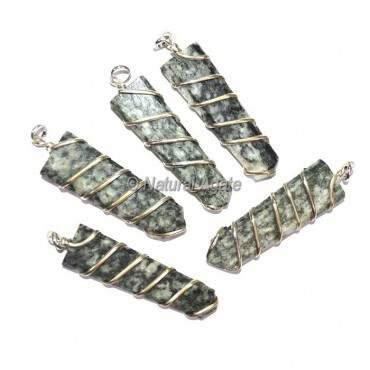 Black Moonstone flat Pencil Wrap Pendants