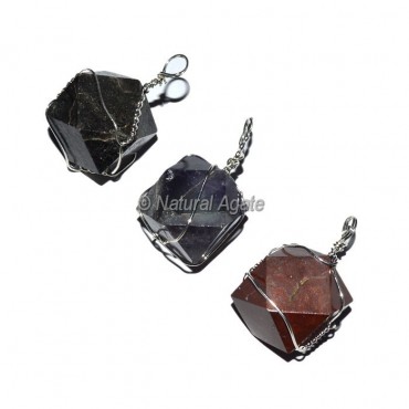 Square Wire Wrap Pendants