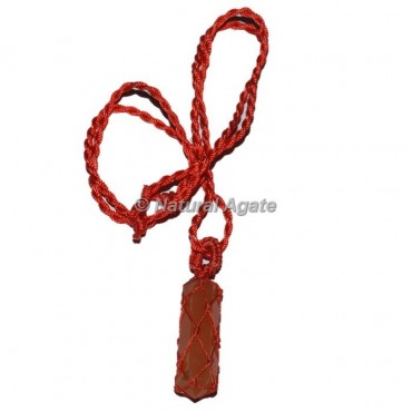 Peach Aventurine Carnelian Pencil Wrap Pendants