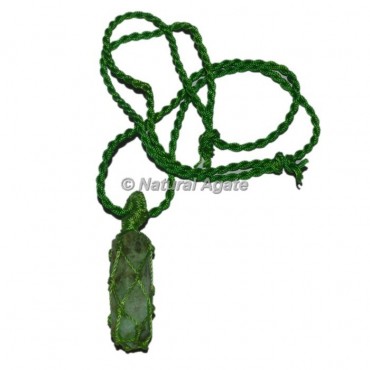 Green Aventurine Pencil Wrap Pendants