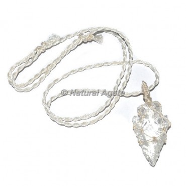 Crystal Quartz Arrowhead Wire Wrap Pendants