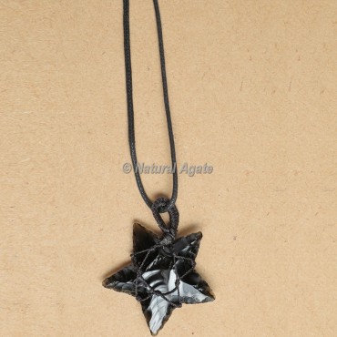 Wire Wrap Glass Star Pendants