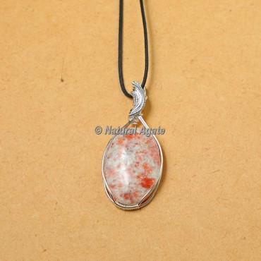 Beautiful Sunstone Wire Wrap Pendants