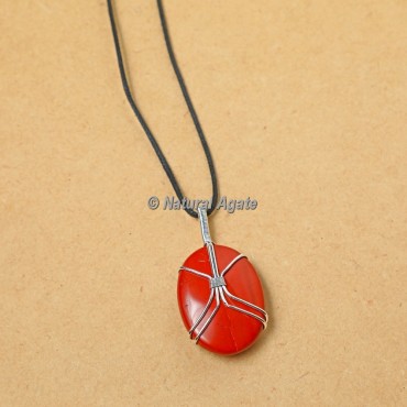 Beautiful Red Jasper Wire Wrap Pendants