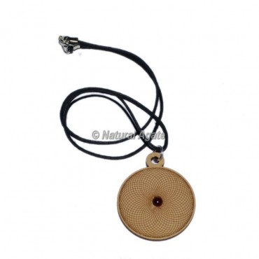 Flower Of Life Engraved Wooden Pendants