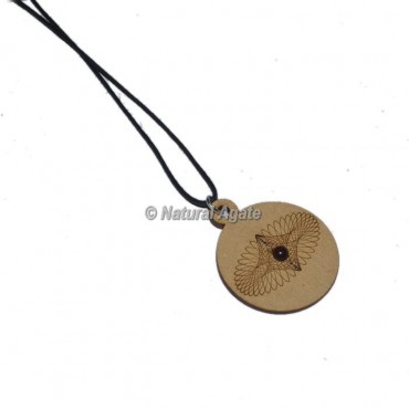 Engraved Wooden Chakra Pendants