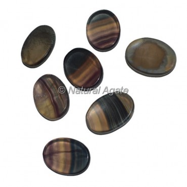 Multi Flourite Worry Oval Stone