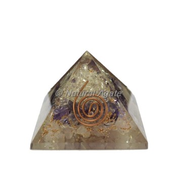 Rose-Amethyst-Crystal Orgone Pyramid
